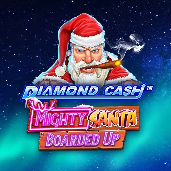 Slots logo of Diamond Cash Mighty Santa Boarded Up from Greentube at CasinOK Casino